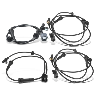 4 Pcs Front & Rear ABS Wheel Speed Sensor