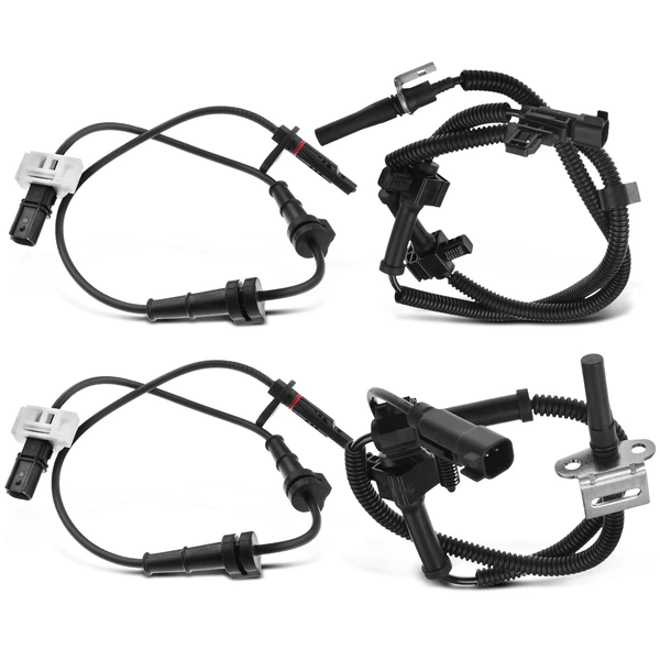 4 Pcs Front & Rear ABS Wheel Speed Sensor for 2015-2016 GMC Sierra 3500 HD