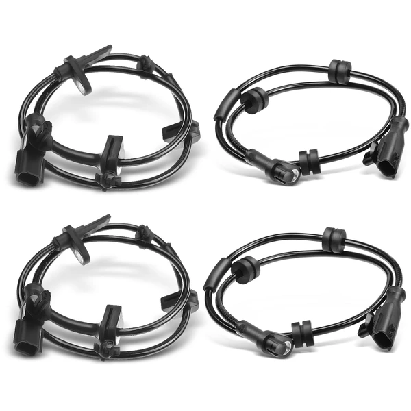 4 Pcs Front & Rear ABS Wheel Speed Sensor for 2011 Ford Fiesta