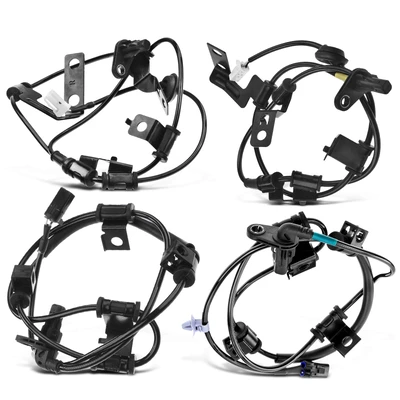 4 Pcs Front & Rear ABS Wheel Speed Sensor