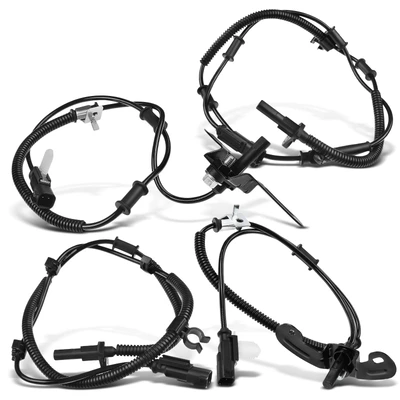 4 Pcs Front & Rear ABS Wheel Speed Sensor