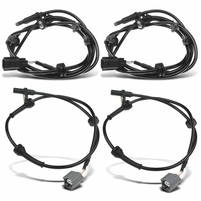 4 Pcs Front & Rear ABS Wheel Speed Sensor