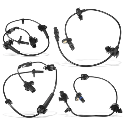 4 Pcs Front & Rear ABS Wheel Speed Sensor