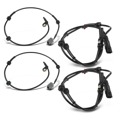 4 Pcs Front & Rear ABS Wheel Speed Sensor