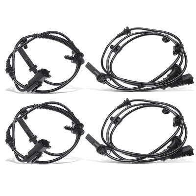 4 Pcs Front & Rear ABS Wheel Speed Sensor