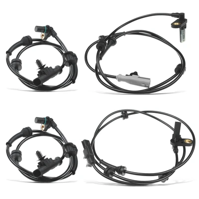 4 Pcs Front & Rear ABS Wheel Speed Sensor