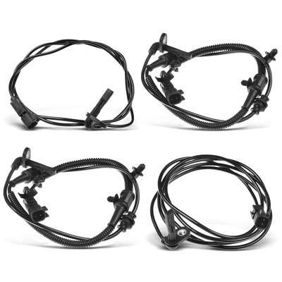 4 Pcs Front & Rear ABS Wheel Speed Sensor