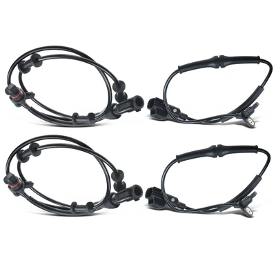 4 Pcs Front & Rear ABS Wheel Speed Sensor