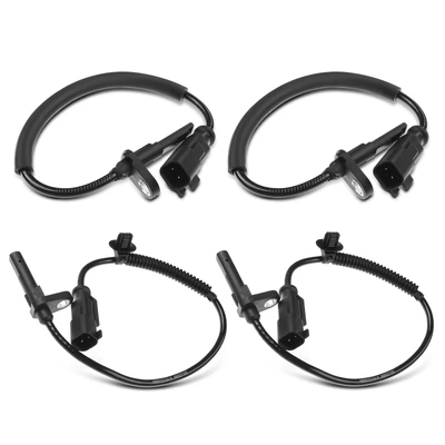 4 Pcs Front & Rear ABS Wheel Speed Sensor