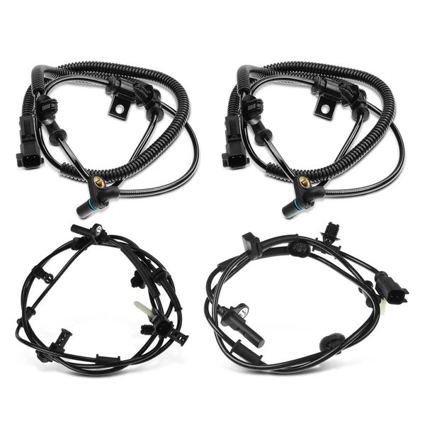 4Pcs Front & Rear ABS Wheel Speed Sensor with 2-Blade for Ford F-150 2020