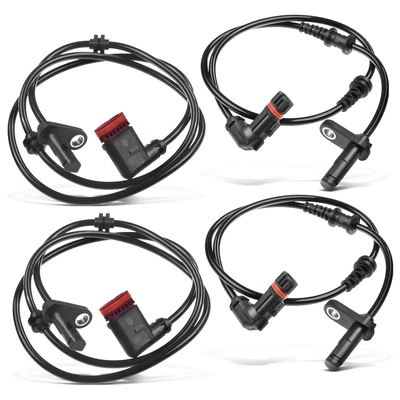 4 Pcs Front & Rear ABS Wheel Speed Sensor