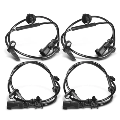 4 Pcs Front & Rear ABS Wheel Speed Sensor