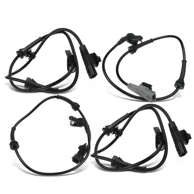 4 Pcs Front & Rear ABS Wheel Speed Sensor