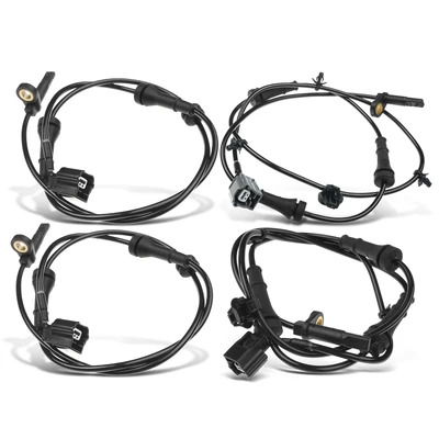 4 Pcs Front & Rear ABS Wheel Speed Sensor