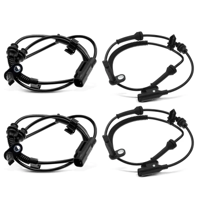 4 Pcs Front & Rear ABS Wheel Speed Sensor