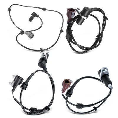 4 Pcs Front & Rear ABS Wheel Speed Sensor