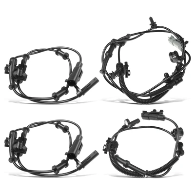 4 Pcs Front & Rear ABS Wheel Speed Sensor