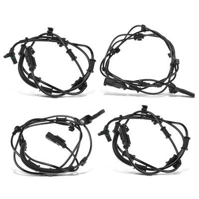 4 Pcs Front & Rear ABS Wheel Speed Sensor