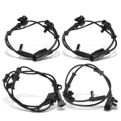 4 Pcs Front & Rear ABS Wheel Speed Sensor