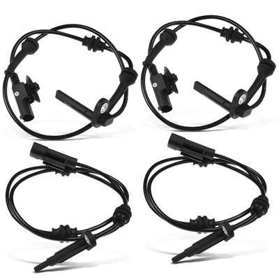4 Pcs Front & Rear ABS Wheel Speed Sensor