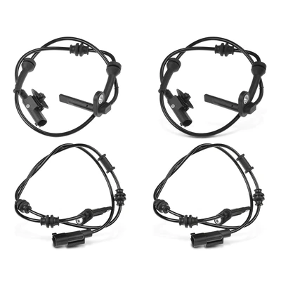 4 Pcs Front & Rear ABS Wheel Speed Sensor