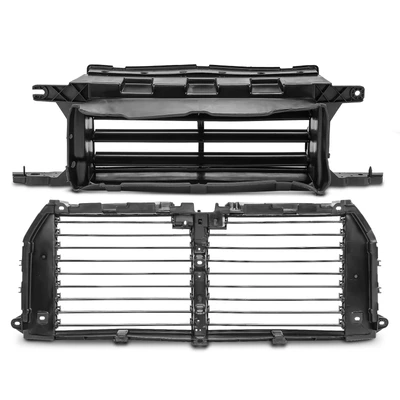 2 Pcs Upper & Lower Active Grille Shutter Assembly with Motor