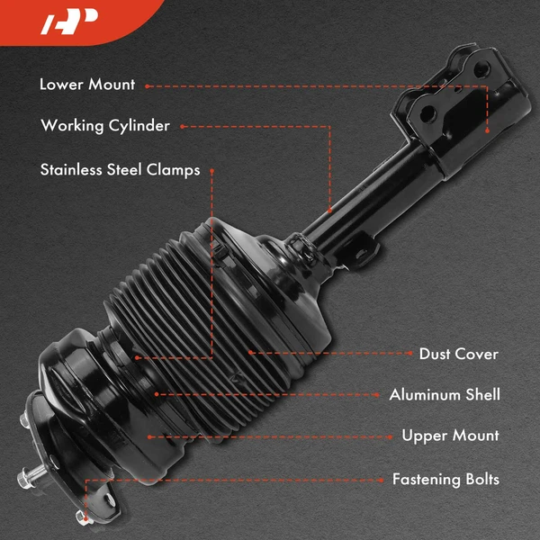 2 Pcs Front Driver & Passenger Air Suspension Struts for Lexus RX330 2004-2006 RX350 2007-2009 AWD