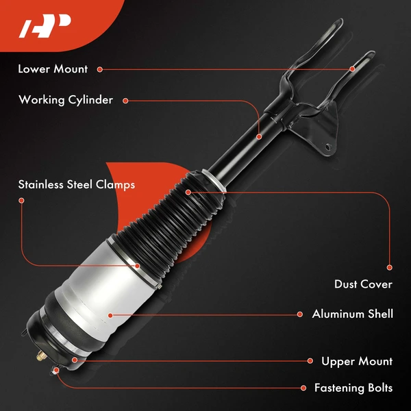 2 Pcs Front Driver & Passenger Air Suspension Struts for Jeep Grand Cherokee 2016-2021