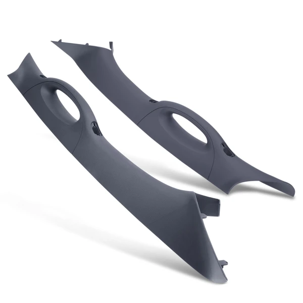 2 Pcs Front Stone Grey A-Pillar Trim Panel with Assist Handle for 2004-2008 Ford F-150