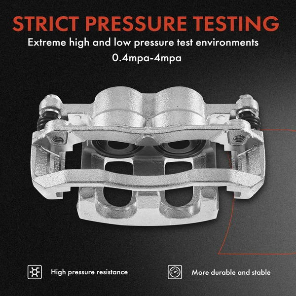 12-PC Brake Caliper + Brake Pad, Front & Rear, 2-Piston (Front); 1-Piston (Rear), A-Premium APBC3637