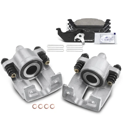 6 Pcs Rear Brake Calipers & Ceramic Brake Pads