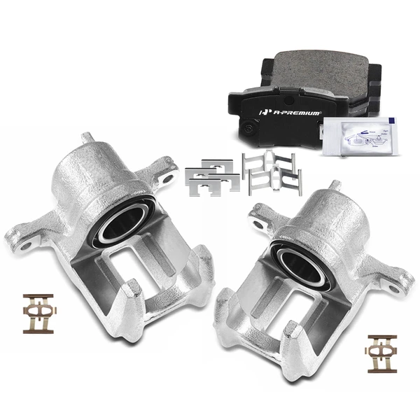 6-PC Brake Caliper + Brake Pad, Rear Driver & Passenger, 1-Piston, A-Premium APBC3762