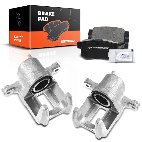 6-PC Brake Caliper + Brake Pad, Rear Driver & Passenger, 1-Piston, A-Premium APBC3762
