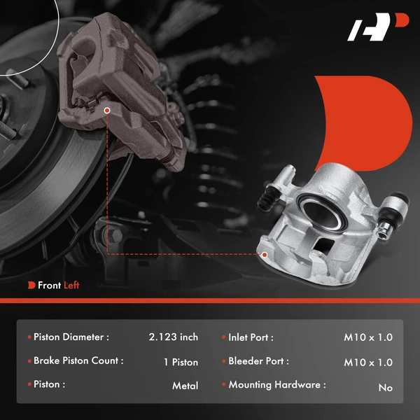 2-PC Brake Caliper, Rear Driver & Passenger, 1-Piston, A-Premium APBC3639