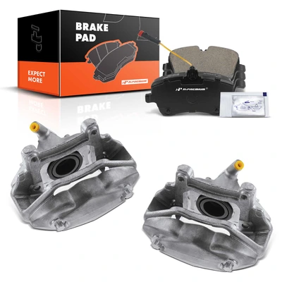 6 Pcs Front Brake Calipers & Ceramic Brake Pads