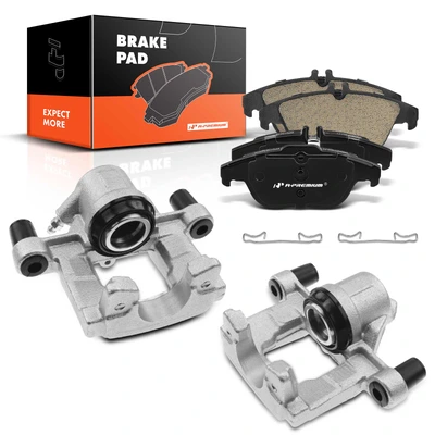 6 Pcs Rear Brake Calipers & Ceramic Brake Pads
