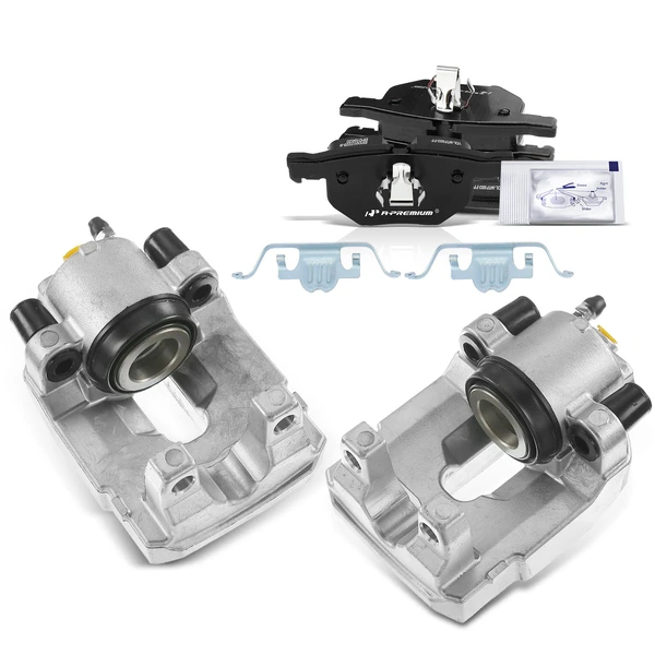 6-PC Brake Caliper + Brake Pad, Rear Driver & Passenger, 1-Piston, A-Premium APBC3755