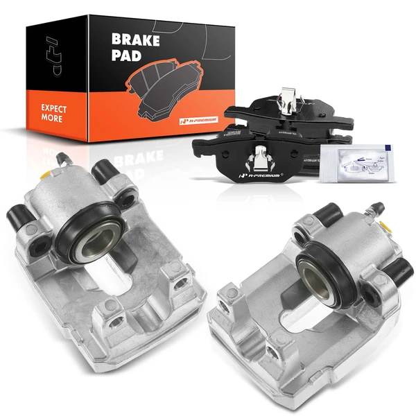 6-PC Brake Caliper + Brake Pad, Rear Driver & Passenger, 1-Piston, A-Premium APBC3755