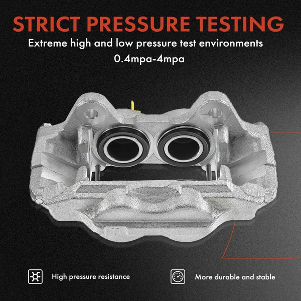 12-PC Brake Caliper + Brake Pad, Front & Rear, 4-Piston (Front); 1-Piston (Rear), A-Premium APBC3635