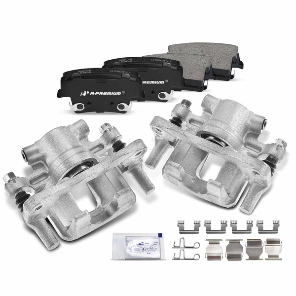 2014 Dodge Avenger 6-Pc Brake Caliper and Pad Kit Rear Driver & Passenger 1-Piston A-Premium APBC3687