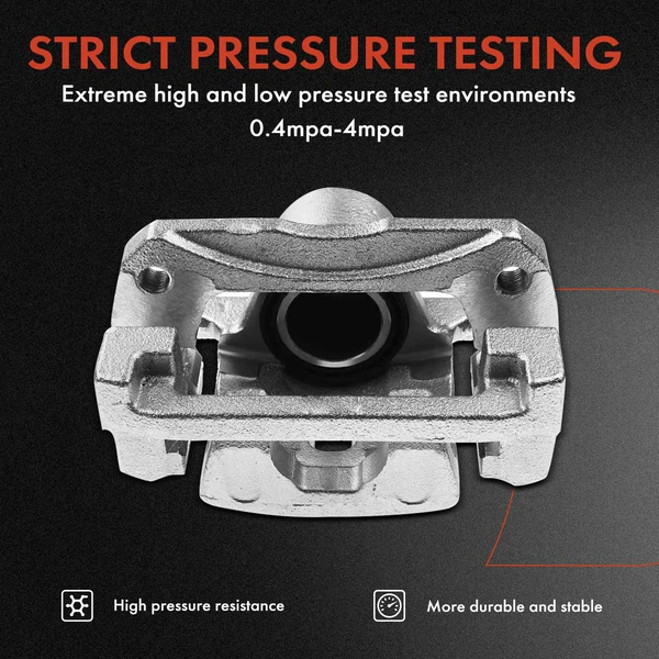 12-PC Brake Caliper + Brake Pad, Front & Rear, 2-Piston (Front); 1-Piston (Rear), A-Premium APBC3543