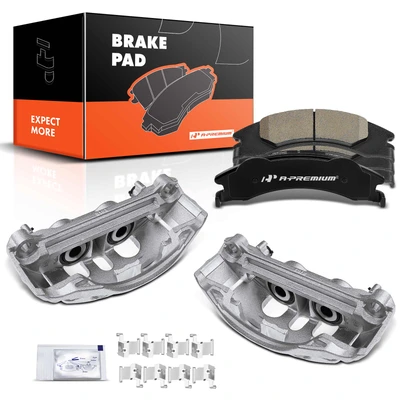 6 Pcs Rear Brake Calipers & Ceramic Brake Pads