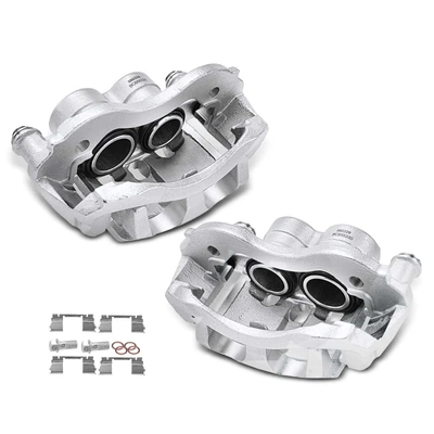 2 Pcs Front Brake Calipers with Bracket
