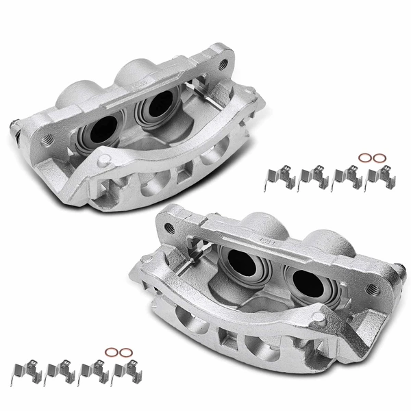 2 Pcs Front Brake Calipers with Bracket for 2019-2021 Ram 3500