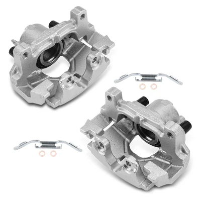 2 Pcs Front Brake Calipers with Bracket