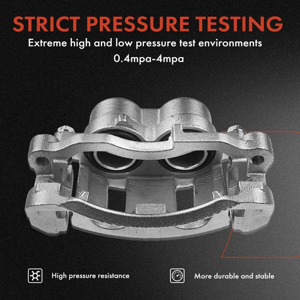 12-PC Brake Caliper + Brake Pad, Front & Rear, 2-Piston (Front); 1-Piston (Rear), A-Premium APBC3545