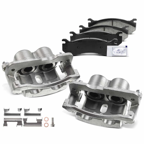 6-PC Brake Caliper + Brake Pad, Rear Driver & Passenger, 2-Piston, A-Premium APBC4300