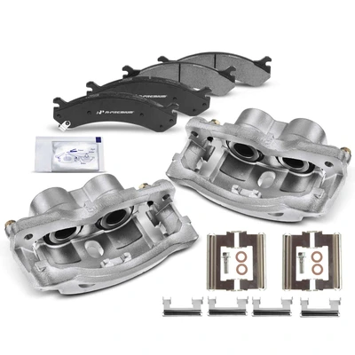 6 Pcs Front Brake Calipers & Ceramic Brake Pads