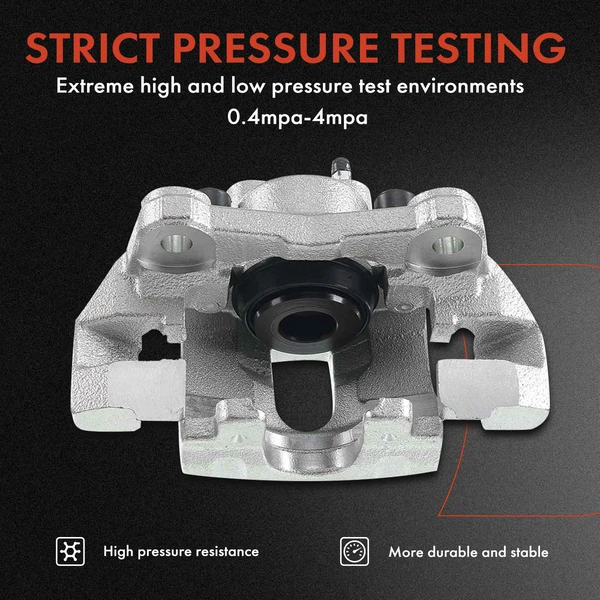 12-PC Brake Caliper + Brake Pad, Front & Rear, 2-Piston (Front); 1-Piston (Rear), A-Premium APBC3549