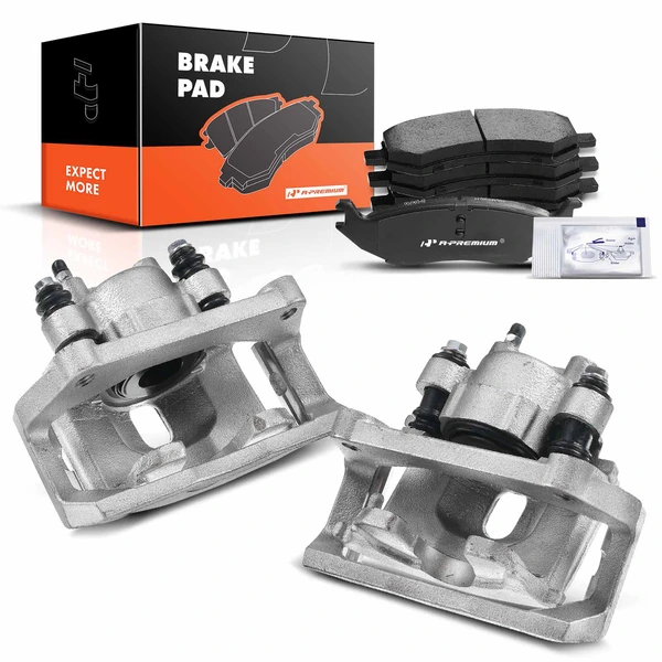 6-PC Brake Caliper + Brake Pad, Rear Driver & Passenger, 1-Piston, A-Premium APBC3660